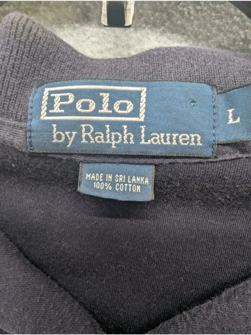 Polo Ralph Lauren Polo Shirt Mens Large Blue Solid Cotton Classic Casual Pony